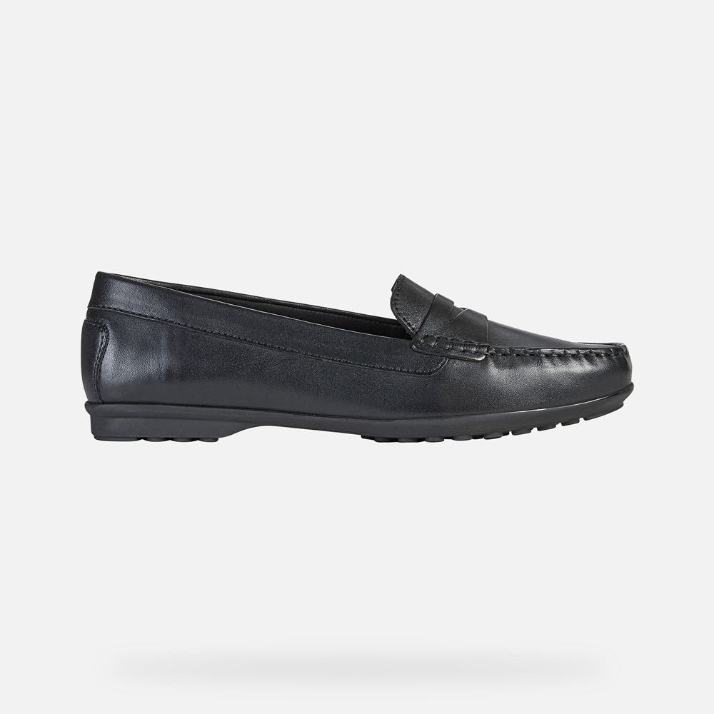 Geox Bayan Loafers Siyah - Elidia - ZWJ-895370